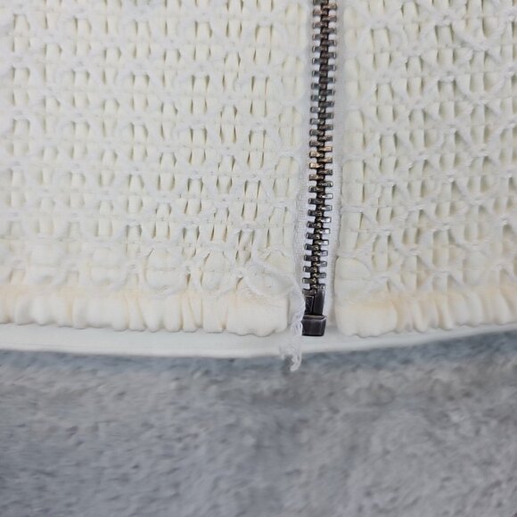 Alice + Olivia Ceresi Smocked Back Crop Top Women's 10 Floral Print Strapless - Picture 12 of 13